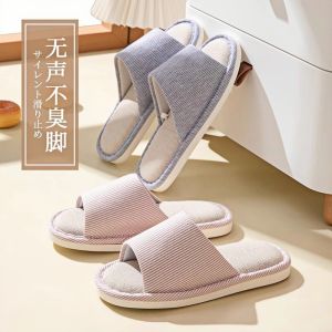 Dép Vải Lanh Cotton Mùa Hè Cho Cặp Đôi Dùng Trong Nhà Dép Đi Trong Nhà Chống Khuẩn Dùng Cho Trẻ Em Bố Mẹ Và Trẻ Em Mùa Đông Mùa Hè Mùa Xuân Mùa Thu