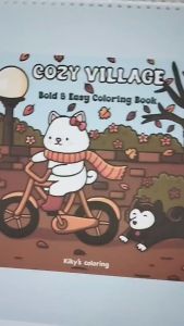 COZY VILLAGE Coloring Book Buku Gambar Mewarnai Sketsa Menggambar Kertas Premium Tebal 220 GSM A4
