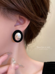 ต่างหูไข่มุกสีดำ เครื่องประดับแฟชั่นสุดเก๋ เครื่องประดับหูสไตล์เกาหลีสำหรับผู้หญิง เครื่องประดับแบบไฮเอนด์ ดีไซน์เก๋ไก๋