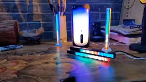 LAMPU SOUND BAR SPECTRUM RGB LED SENSOR SUARA RHYTHM USB INDICATOR CONTROL MEJA HIAS