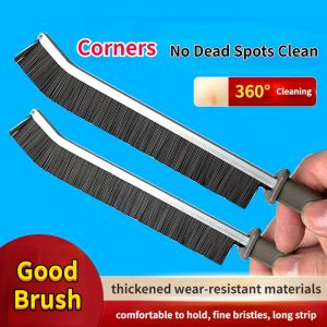 แปรงทำความสะอาดตรงมุมตายด้ามยาวแปรงสำหรับผมแข็งแปรงปัดฝุ่นสำหรับหน้าต่างอเนกประสงค์แปรงกระเบื้องห้องครัวห้องน้ำ