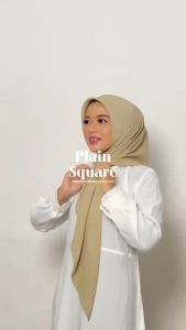 Ethera Hijab - Plain Square Hijab Segiempat Pollycotton (free pouch)