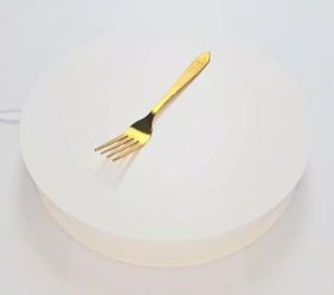 Garpu Makan Stainless Steel Emas Motif Bunga | Table Fork Gold Flower