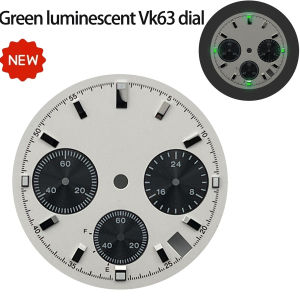 29.5mm Watch Dial S Dial Prospex Luminous Sunray Chronograph Face 6 Hands Fit Quartz VK63 Watch Faces Automatic Movement