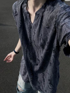 NANSSE | High Street Distressed Subculture Hollow Out T-shirt