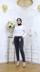CELANA PANJANG WANITA TERBARU/ JEANS / KEKINIAN / BAGGY PANTS/SNOW WASHING JEANS/ALL SIZE FIT TO XXL/TM BUSANA