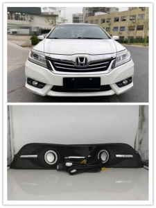 LED Fog Light Assembly For Honda CRIDER 2013 2014 2015 Front Bumper Fog lamp Replacement Angel Eye Daylight Accessories DRL Kit