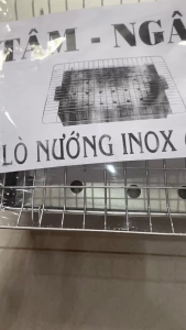 Tâm Ngân Lò Nướng Than Hoa INOX Số 3 Kích Thước 27x21cm Thiết Kế Đơn Giản Hiệu Quả Cho Bữa Ăn Gia Đình