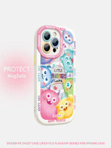 เคสโทรศัพท์มือถือแบบน่ารักดูดซับแม่เหล็ก ป้องกันการตกหล่น ลายสัตว์ประหลาด สำหรับ Apple iPhone 15 pro Max 14 pro 13 12 pro คุณภาพสูง