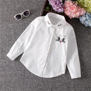 Áo Sơ Mi Trẻ Em Nữ Tay Dài Cotton Phong Cách Hàn Quốc Mùa Xuân Thu Mới Cho Bé Gái Mẫu Giáo Và Tiểu Học