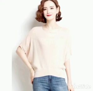 ERIKAKorean Fashion High Quality Plain Color Knitted Batwing V Neck Blouse Top - xs to large - classy and elegant - timeless top - casual or party top - classic top - super kapal ng tela - hindi kayo magsisi - our aim is to produce quality clothes