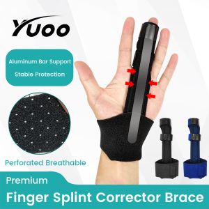 YUOO 1PCS Finger Splint Corrector Brace Stabilizer Adjustable Finger Support Guard for Trigger Arthritis Tendonitis Sprained Pain