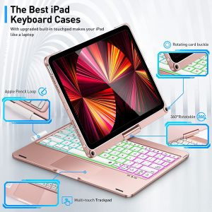 MD Touchpad Keyboard Case for mini 7th 6th 2024 iPad 10.9" 10th Generation ipad air 4th or 5th 6threlease ipad mini 6th 2021.Multi-Touch & Backlit Keys 360° Rotatable & Pencil Holder Case with Keyboard for iPad 10.9 inch 2022IPAD 10th 10.9inch