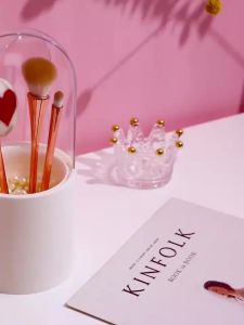 JeDa กล่องเก็บแปรงแต่งหน้า มีลูกปัดมุขแถม กล่องเก็บของตั้งโต๊ะ makeup brush storage box