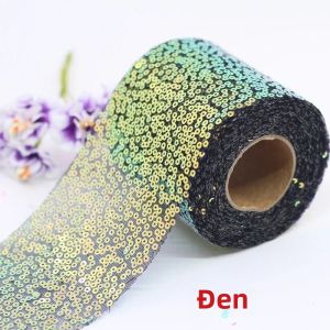 80mm Lấp Lánh Sequin Voan Ruy Băng Paillette Lưới Thêu Ripstop Cho DIY Handmade Thủ Công Tutu Nơ Vải Phụ Kiện 1 Mét