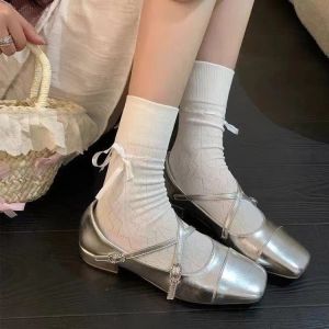 35-42รองเท้าผู้หญิงสไตล์ฝรั่งเศสรองเท้า Mary Jane สไตล์วินเทจ