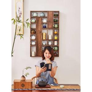 New Chinese Style Multi-tier Display Shelf Real Wood