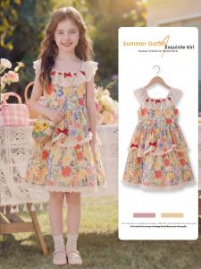 ZIRUIBABA | Halter Flower Pattern Girl Dress