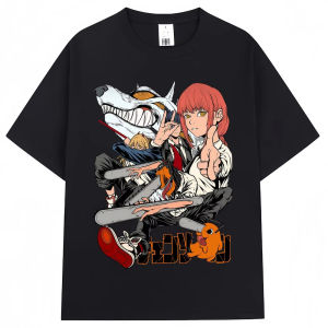 Sanrio | Vintage Japanese Anime Chainsaw Man T Shirt Men Women Fashion Harajuku Classic T-shirts Oversized Cotton T-shirt Streetwear Male