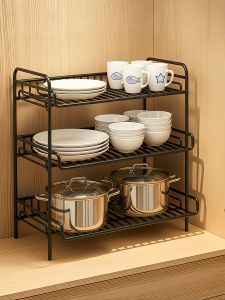 Multi-functional Dish Draining Rack for Pot and Utensil Storage