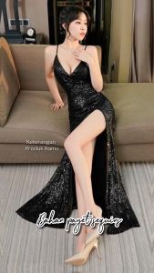AD-RALINE LONGDRESS PAYET/SEQUIN MAXI DRESS PARTY BODYCON 983