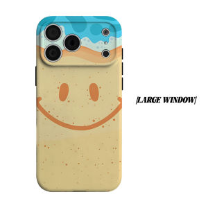 beach smiley sand ocean Phone Case for iPhone 18 17 16 15 14 13 12 11 Air Pro Max Plus Double-layer Cover