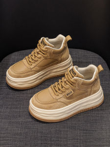 Womens Fleece Lined Sporty Platform High Tops Thick Bottomed Retro Style Shoes Comfortable Casual Cross Laced round Toe