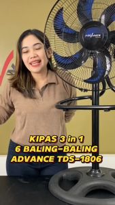 Advance TDS1806 Kipas Angin Dinding Tembok / Meja / Berdiri 6 Baling 3 in 1 - 18 inch - FREE ONGKIR