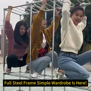 MOD Alloy Joint Steel Tube Wardrobe | 26MM Extra-Thick Steel Fabric Closet | Heavy-Duty Dust-Proof Storage Cabinet | Easy to Set Up