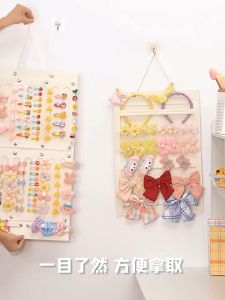 BECORATE Childrens Hair Accessory Organizer Wall Hanging Storage Bag Kids Hair Clip Headband Display Holder