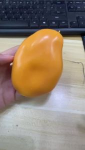 Crunchy Squishy Mango Stress Ball Fidget Toy Handmade Crispy Squeeze Ball Round Blocks Filled ASMR Anti Stress Toys for Adults