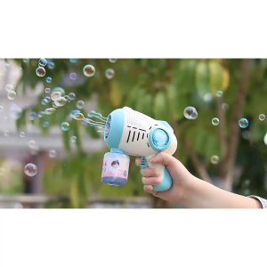 Súng Bắn Bong Bóng Xà Phòng Có Đèn Led DINO + 4 Pin + 1 Lọ Nước Súng Đồ Chơi Cho Bé