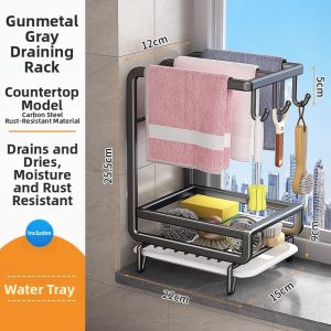 youqin | Wall-mounted Sink Draining Organizer Kitchen Rack