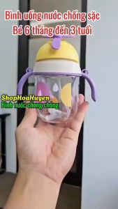 Bình Tập uống nước cho bé chống sặc  Bình uống nước cho bé Họa tiết chong chóng siêu cưng cho bé 6 tháng đến 3 tuổi