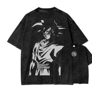 Bandai | Dragon Ball Anime Cosplay Áo Thun Giặt Cotton Ngắn Tay Thể Thao Hàng Đầu Dành Cho Nam Nữ Harajuku Y2K Phong Cách