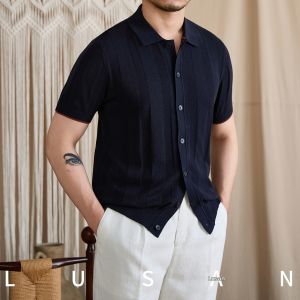 Summer Collared Fitted Breathable Linen Polo Shirt
