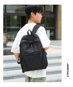 2024 New Mens Large Capacity USB Backpack Fashionable Waterproof Trendy Bag Versatile Water-Resistant Dual-Shoulder Bag