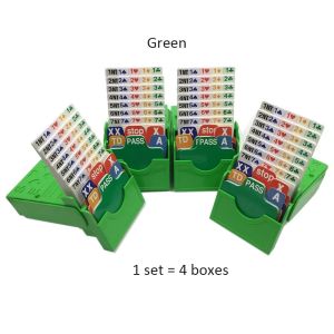 (Set of 4) Green Bridge Bidding Box with Bridge Paper Playing Cards Bridge Partner Bidding Device Official In Tournment