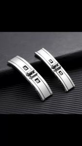 Khóa Cài Đồng Hồ Bướm Bằng Thép Không Gỉ Nút Gấp Đôi 3mm 4mm 5mm 6mm Màu Bạc Phụ Kiện Dây Đồng Hồ