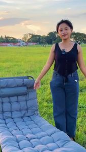 Foldable Reclining Bed with Breathable Comfort Mattress - Perfect for Relaxation and Comfort