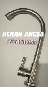 Keran Kran Air Dapur Wastafel Cuci Piring SUS 304 Kran Sink Tanam Premium 1/2" Elegan Anti Karat