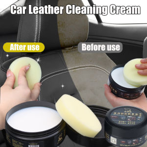 Car Leather Seat Maintenance Care Cream Stain Removal Renovation Leather Sofa Cleaner Multifunctional Cream Interior Polishing