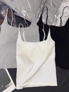 chaqi | เสื้อกั๊กสายเดี่ยวทรงสลิมฟิตสำหรับผู้หญิงพร้อมแผ่นเสริมหน้าอกแบบซีพียู ฤดูร้อนปี 2025 ชุดชั้นในเซ็กซี่แบบใหม่ เสื้อชั้นในสไตล์เกาหลี