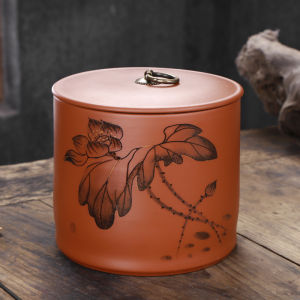 Large Red Clay Purple Sand Tea Storage Container