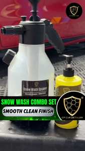 「CP CAR Detailer」Snow Wash Foam Set – Nano Car Shampoo + Foam Sprayer | 2-in-1 Wash & Wax | High Foam + Glossy Finish | Coating Safe