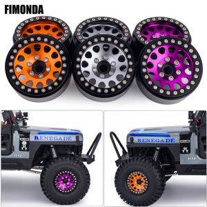 1.9" Aluminum Beadlock Wheels for 1/10 RC Crawler - Compatible with Axial SCX10 Wraith TRX4 TRX6 D90 Tamiya Capra （4Pcs ）
