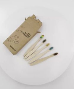5 Pcs Childrens Bamboo Toothbrush Set with Soft Bristles Eco-Friendly Plastic-Free Individual Packs Oral Care for Kids
