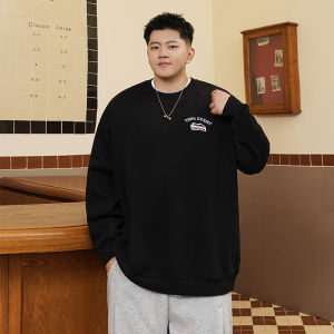 Trendy plus Size Mens Fleece Lined Thickened Oversize Patchwork Hoodie round Neck Sweatshirt Casual Autumn Winter Clothing