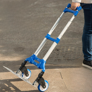 Portable Aluminum Alloy Hand-Pulled Luggage Cart Home Use Goods Delivery Small Trailer Vegetable Buying Shopping Cart