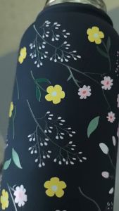 Floral Vacuum Tumbler | Flower Thermos 304 Stainless Steel | 24H Hot & Cold | Leak-Proof for Travel Office Gifts